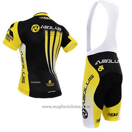 Abbigliamento Ciclismo To The Fore Giallo e Nero Manica Corta e Salopette